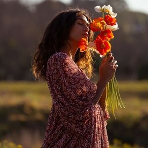 Daughters of India Kyra Midi Dress - Sumac